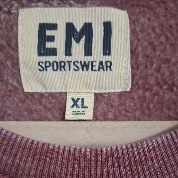 EMI Women's Vintage Graphic Crew Neck Sweater - Maroon - Picture 2 of 5